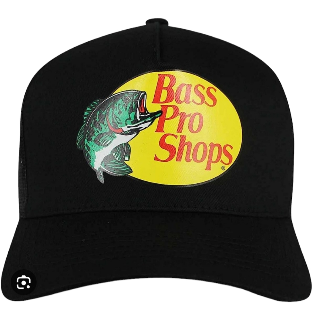 SOLD—- Black Bass Pro Trucker Hat